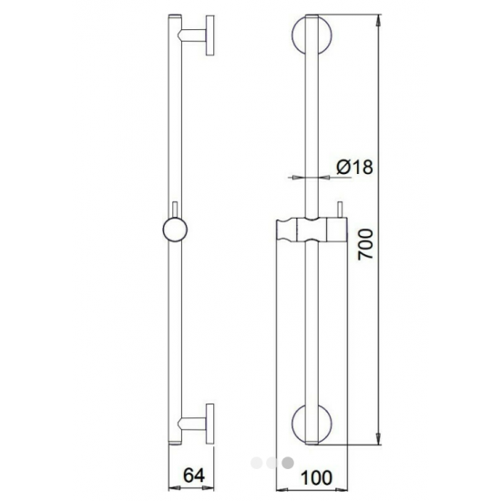Βέργα Ντους Με Βάση Τηλεφώνου La Torre Sintesi E087001-110 Inox Βέργα Ντους Με Βάση Τηλεφώνου La Torre Sintesi E087001-110 Inox